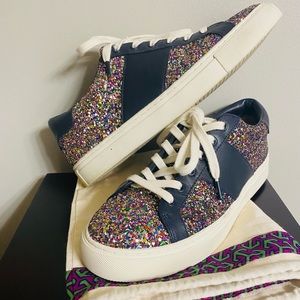 Tory Burch Carter Confetti Glitter Sneakers
